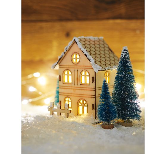 Miniaturowa choinka VBS, zestaw 16 sztuk, pokryta śniegiem