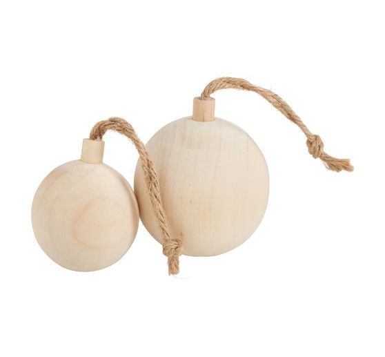 Drewniana bombka świąteczna