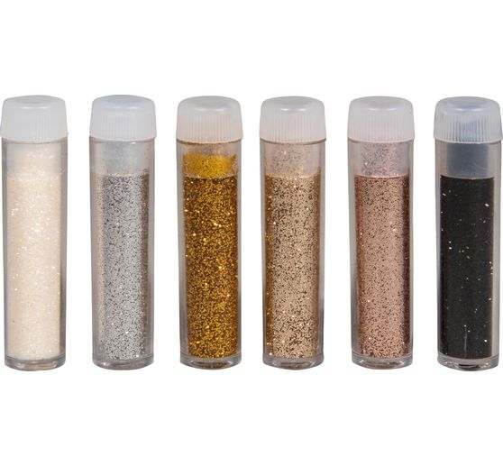 Organic glitter "Mini colour mix", 6 x 2 g