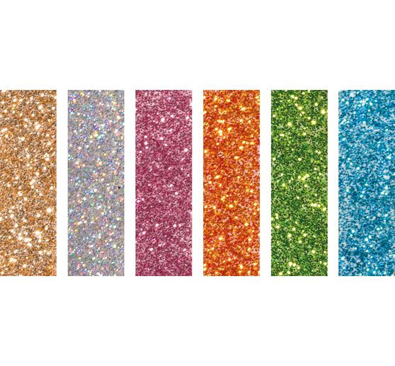 Organic glitter "Mini colour mix", 6 x 2 g
