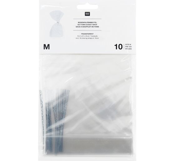 Bottom gusset bag "Transparent" with sealing strip