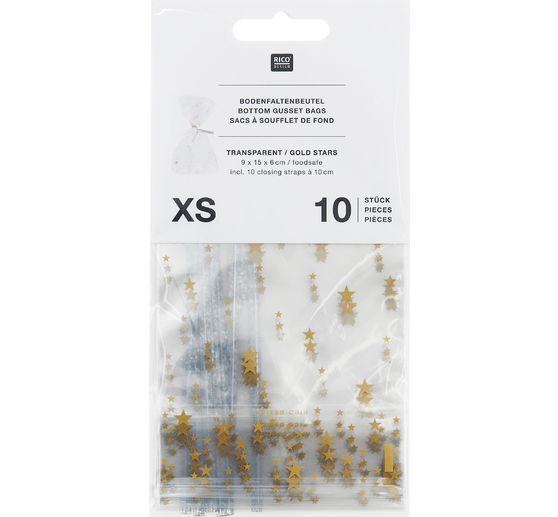 Torebka dolna "Złote gwiazdki" z paskiem uszczelniającym,