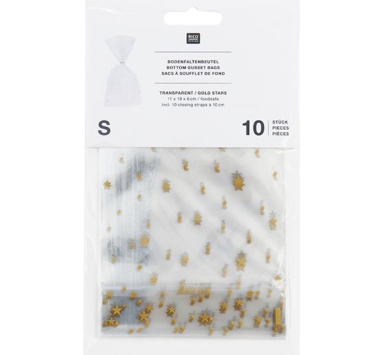 Torebka dolna "Złote gwiazdki" z paskiem uszczelniającym,