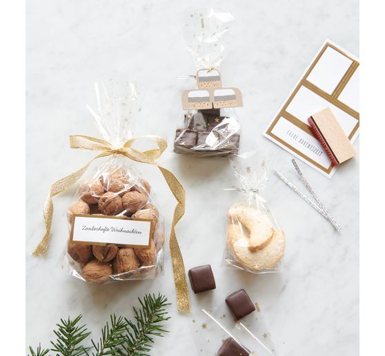 Torebka dolna "Złote gwiazdki" z paskiem uszczelniającym,