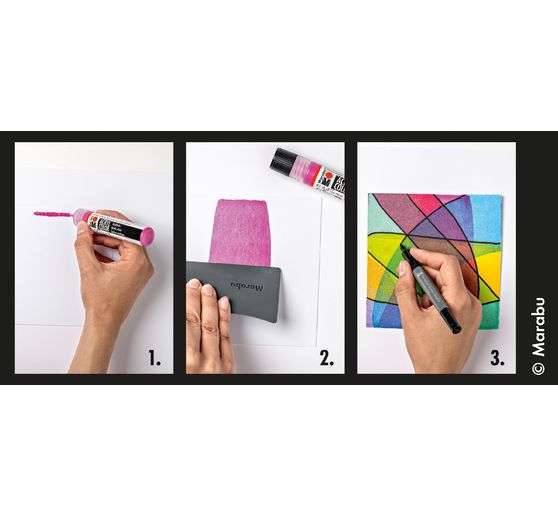 Marabu Acryl Color Squeegee Art Set