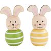 Wooden decorative bunnies Yellow/Green