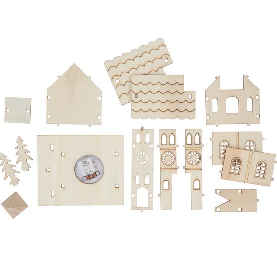 Zestaw do budowy z drewna VBS "Kościół" z LED
