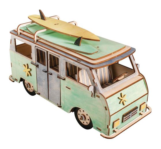Zestaw do budowy z drewna "Autobus kempingowy"