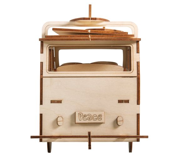 Zestaw do budowy z drewna "Autobus kempingowy"