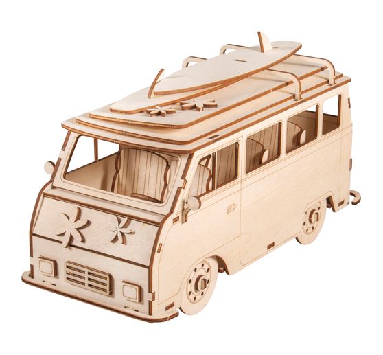 Zestaw do budowy z drewna "Autobus kempingowy"