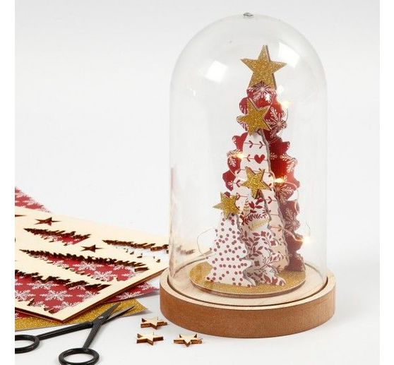 Plastic bell on base, illuminated