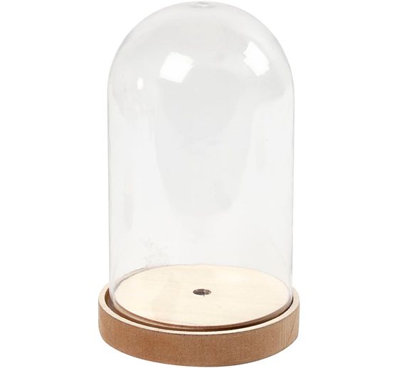 Plastic bell on base, illuminated