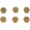 Metal beads "Hexagon" Gold