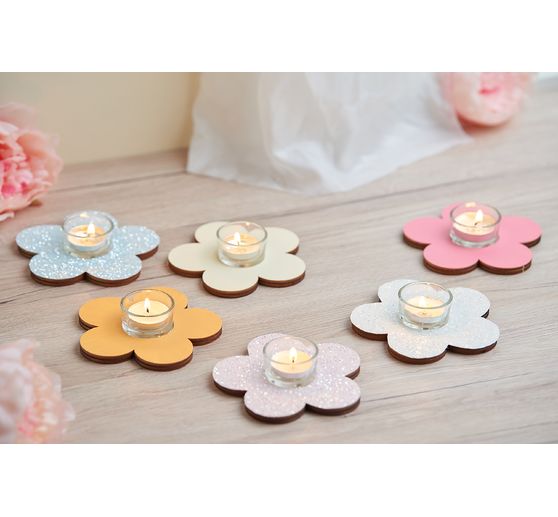 VBS Tea light jars "Flat", 12 pieces