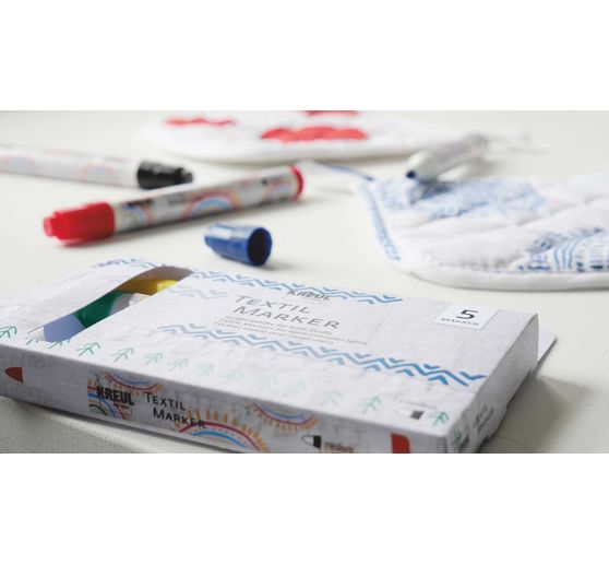 KREUL Textile Marker medium, set of 5