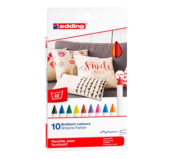edding 4600 "Textile pen", 10 pieces