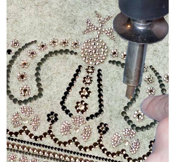 Rhinestone applicator set, incl. 12 pickers