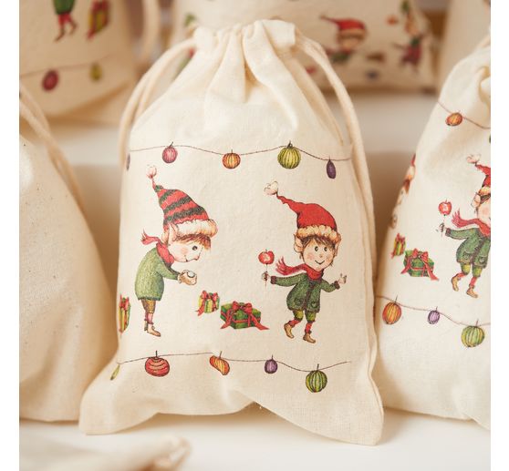 VBS Cotton bag "10 x 15 cm", 12 pieces