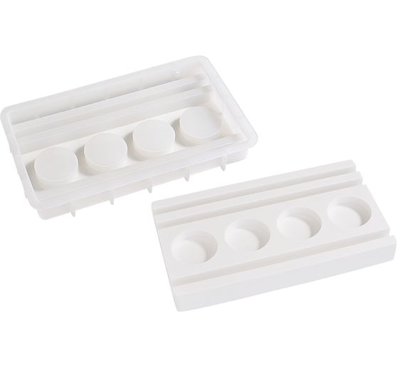 VBS Silicone mould "Tealight holder - Rectangular" with plug edge