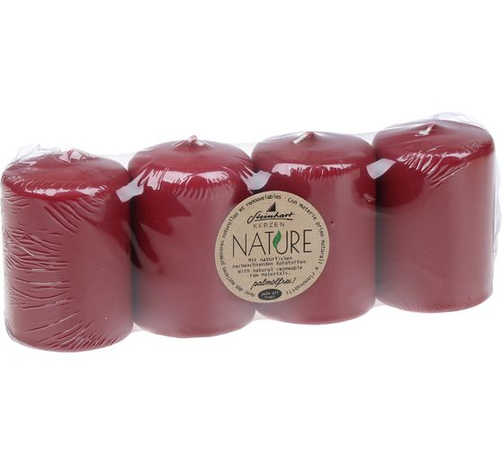Świece pieńkowe "Nature", opakowanie 4 sztuki