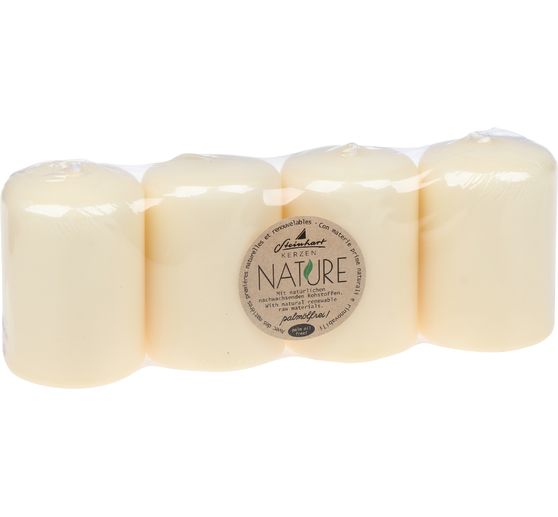 Świece pieńkowe "Nature", opakowanie 4 sztuki
