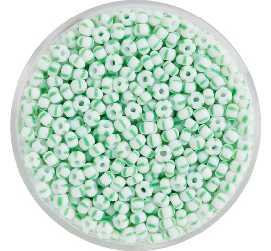 Koraliki typu rocaille, w paski, 2,6 mm