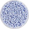 Koraliki typu rocaille, w paski, 2,6 mm Niebieski/Biały