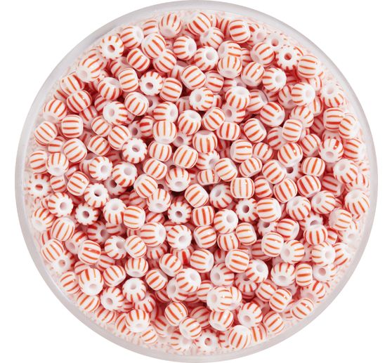 Koraliki typu rocaille, w paski, 2,6 mm