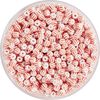 Koraliki typu rocaille, w paski, 2,6 mm Czerwony-Biały