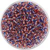 Koraliki typu rocaille, kryształ, 2,6 mm Czerwony/Niebieski