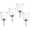 Glass candle holder on spike, 4 pcs. Smooth