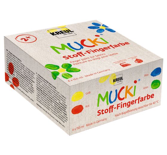MUCKI fabric-Finger paint, Set of 4