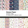 Design paper block, 32 x 32 cm, 24 sheets Floral splendour