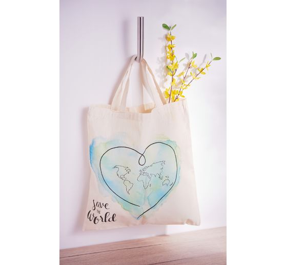 VBS Cotton bags "22 x 26 cm", natural white, 20 pieces