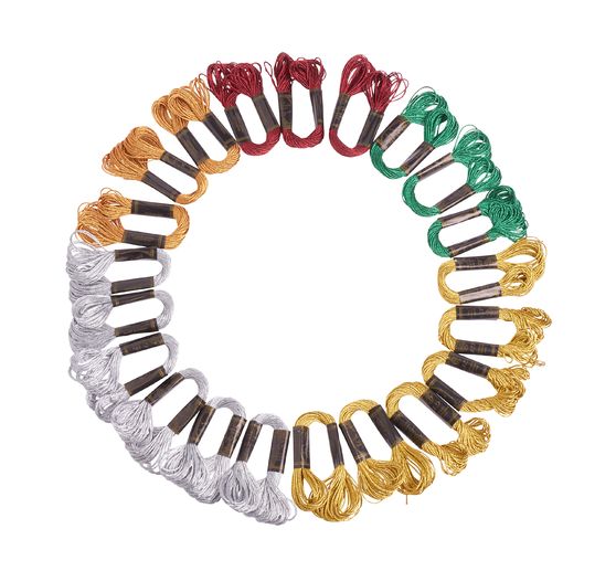 Mulina do haftu VBS "Metallic", 21 motków