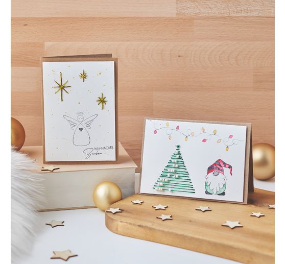 Podwójne karty VBS z kopertami "Papier pakowy", 50 szt.