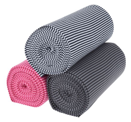 Tkanina dżersejowa na mankietach "w paski"