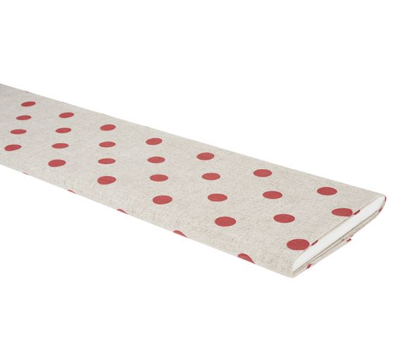 Motif fabric linen look "Big dots"