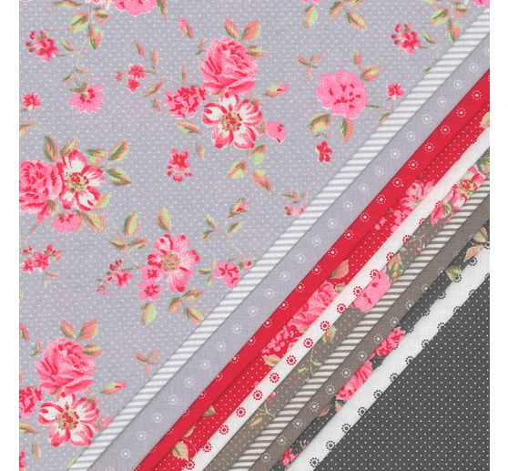 fabric package "Rosenborg", 12 fabrics à 48 x 48 cm