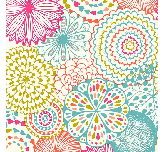 Motif fabric linen look "Anita"