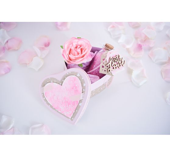 Pudełka tekturowe VBS "Serce", zestaw 12 sztuk