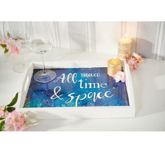 Drewniana taca VBS, zestaw 3 sztuk