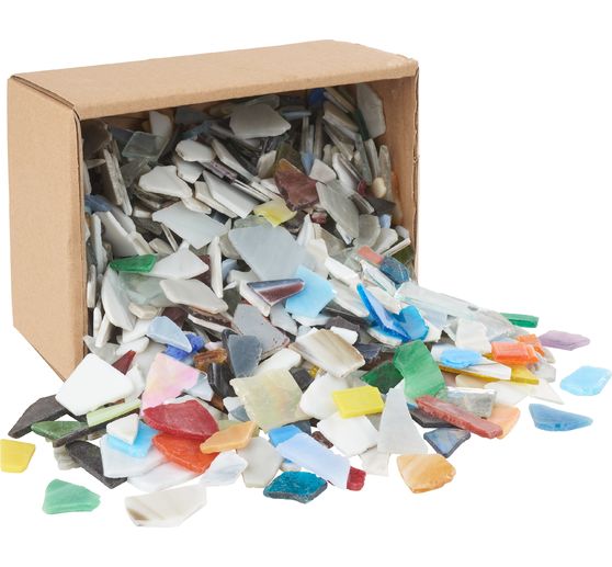 Broken glass mosaic, 2 kg, thickness approx. 3 mm