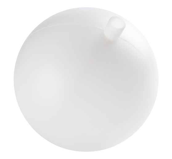 Plastic ball with socket, white