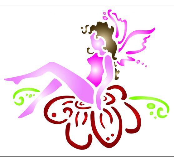 Stencil "Flower Fairy", DIN A5