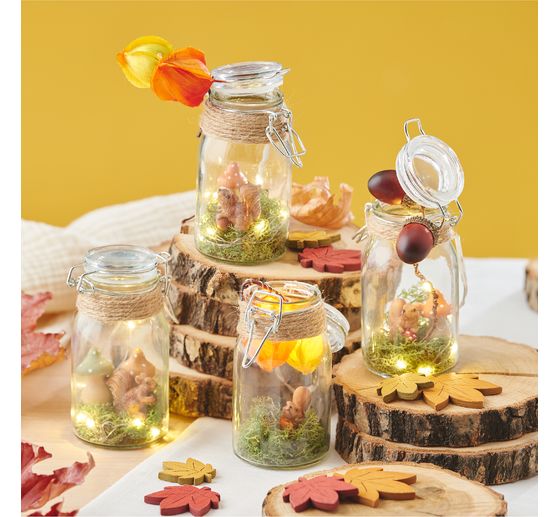 VBS Wooden toadstools, 6 pieces