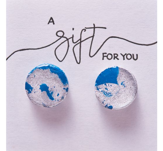 Ear hole stud 5 pairs, silver plated