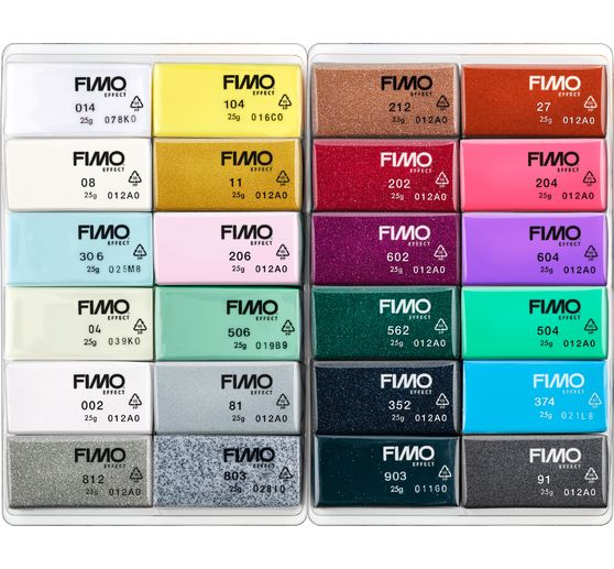 Opakowanie miękkiego materiału FIMO "Effect", zestaw 24 sztuk