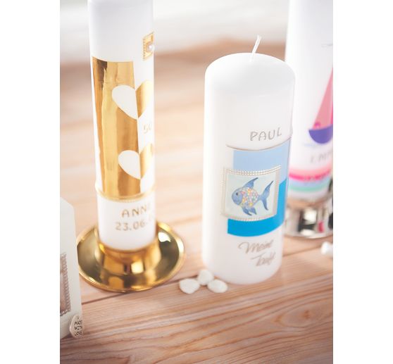 Dekoracyjne tabliczki woskowe "Pastelowe kolory", 10 x 10 cm