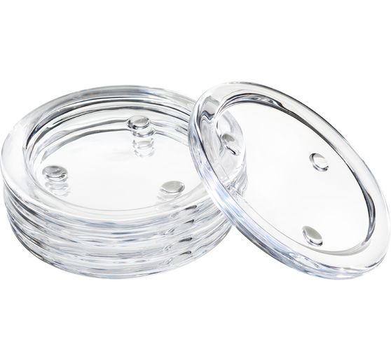 VBS Candles glass coaster, 5 pieces, Ø 10 cm